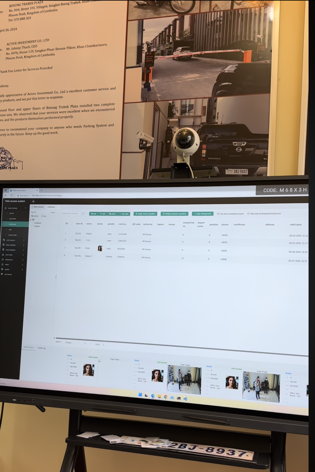 Managing access control settings on a device