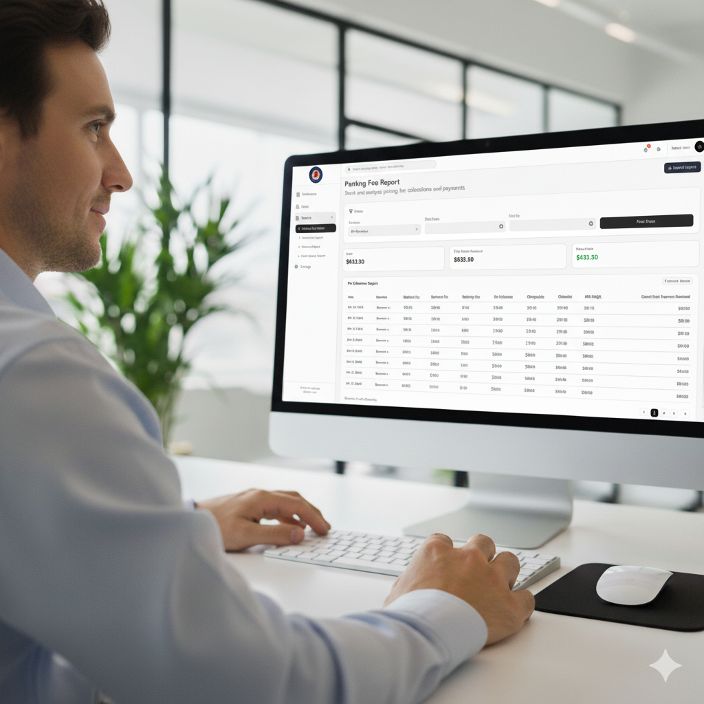 Smart parking with LPR illustration